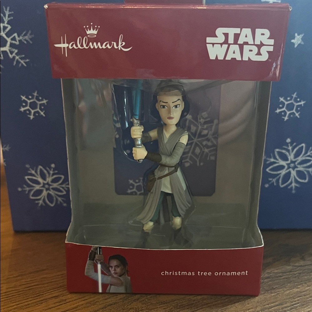Hallmark Star Wars Rey Ornament with Blue Lightsaber